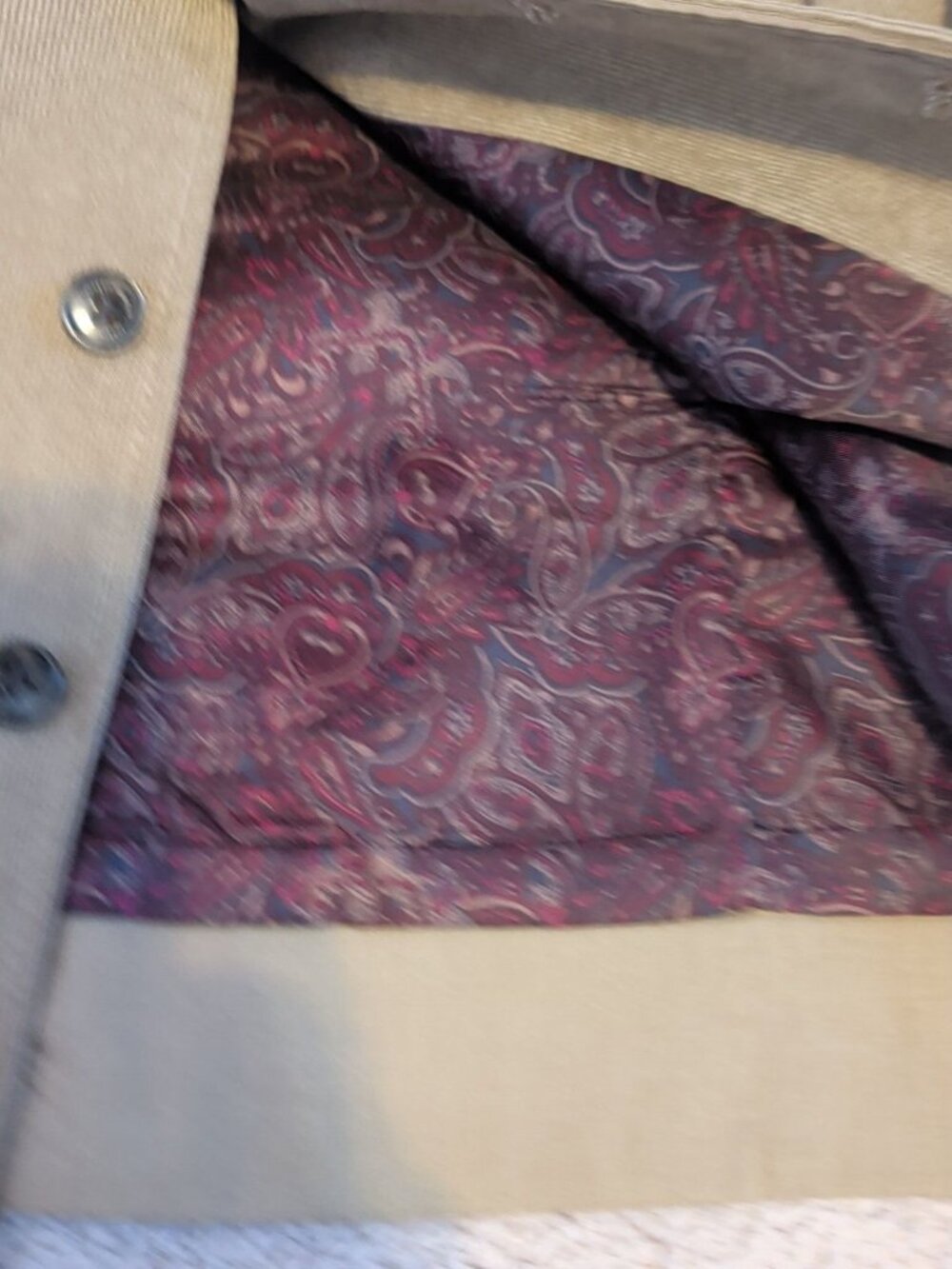 Mens Joseph Abboud Corduroy Suit Vest Brown Camel Xl Formal Wedding Office Prom - Picture 5 of 8